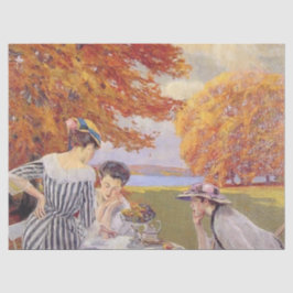 Vintage herfsttuin thee feestje Elegant Edwardiaan Tissuepapier