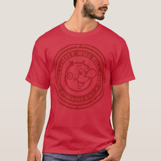 Vintage herinnert zich dat Kinder elektriciteit je T-shirt