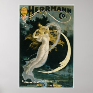 Vintage Herrmann Maid van het Poster Moon