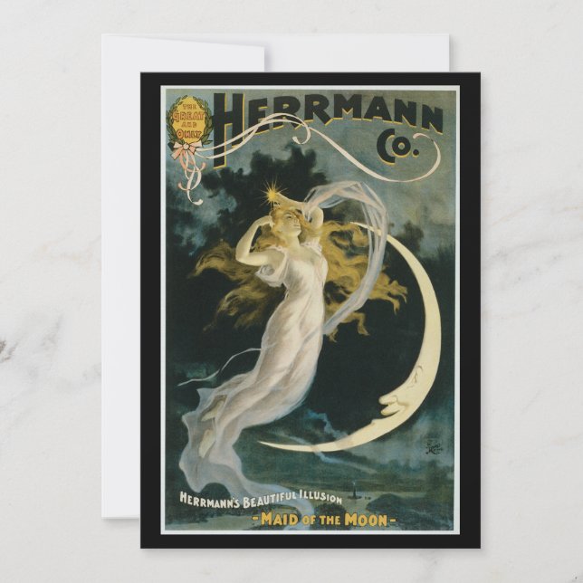 Vintage Herrmann Maid van het Poster Moon (Voorkant)