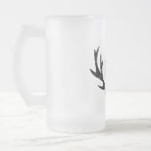 Vintage hert antler monogram glas mok gift (Links)