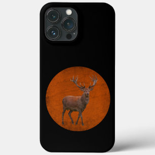 vintage hert in oranje natuur Case-Mate iPhone case