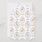 Vintage hertenbaby shower uitnodiging (Achterkant)