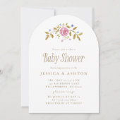 Vintage hertenbaby shower uitnodiging (Voorkant)