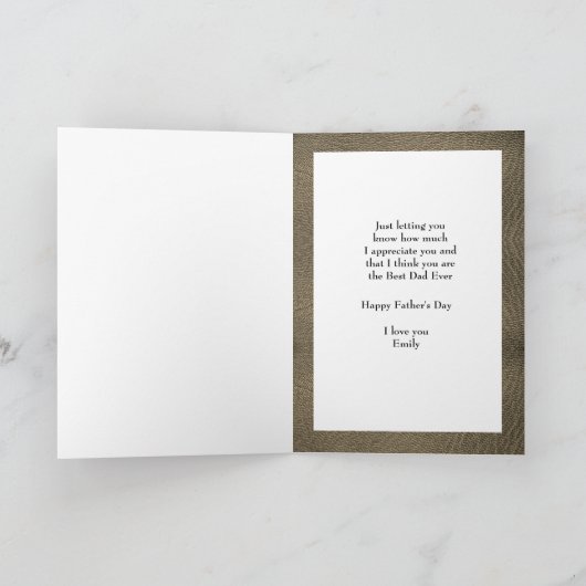 Vintage hertenbok Vaderdagkaart van kinderen  Kaart (Binnen)