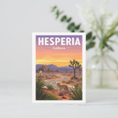Vintage Hesperia California Briefkaart (Staand voorkant)