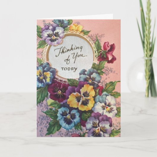 Vintage - het Denken aan u vandaag, Kaart (Voorkant)