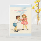 Vintage - het is Uw Verjaardag! , Kaart (Gele Bloem)