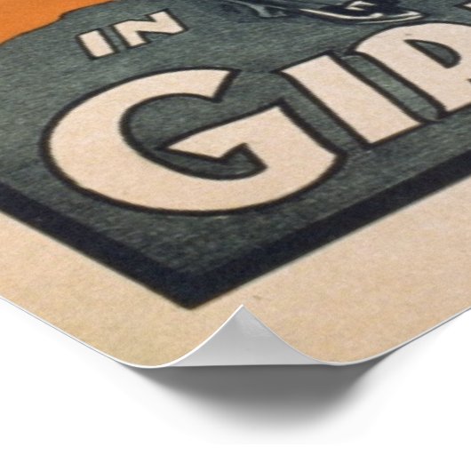 Vintage het meisje uit Parijs Poster (Hoek)