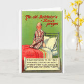Vintage - Het oude vrijgezellengebed met kerst, Kaart (Gele Bloem)