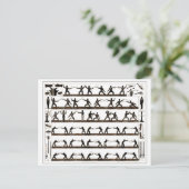 Vintage het Schermen Instructie Briefkaart (Staand voorkant)