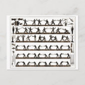 Vintage het Schermen Instructie Briefkaart (Voorkant)