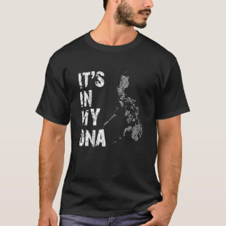 Vintage Het Zit In Mijn Dna Filipijnen Overzichtsk T-shirt