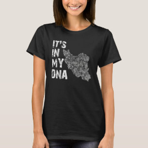 Vintage het zit in mijn DNA Iran Vingerafdruk kaar T-shirt