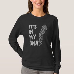 Vintage het zit in mijn DNA Zweden Vingerafdruk ka T-shirt