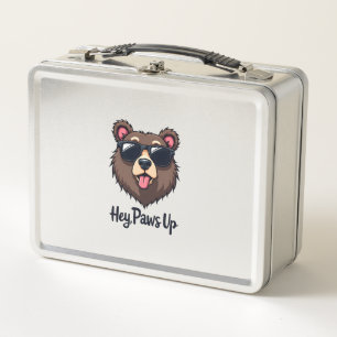 Vintage Hey Paws Up Beer met Zonnebril Grappige Ho