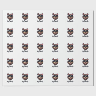 Vintage Hey Paws Up Beer met Zonnebril Grappige Ho Cadeaupapier