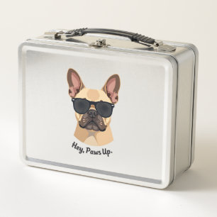 Vintage Hey, Paws Up Franse Bulldog Zonnebril Gra