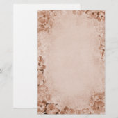 Vintage Hibiscus Briefpapier (Voorkant / Achterkant)