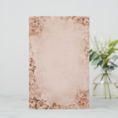 Vintage Hibiscus Briefpapier (Staand voorkant)