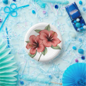 Vintage Hibiscus Papieren Kommen (Feest)