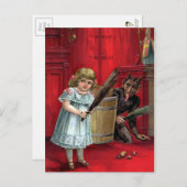 Vintage Hiding Krampus Briefkaart (Voorkant / Achterkant)