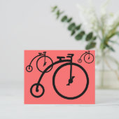 Vintage High Bike Briefkaart (Staand voorkant)