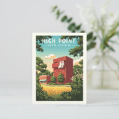 Vintage High Point North Carolina Briefkaart (Staand voorkant)