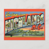 Vintage Highlands NC ansichtkaart Briefkaart (Voorkant)