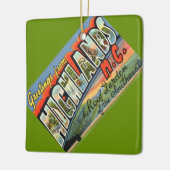 Vintage Highlands NC ansichtkaart Keramisch Ornament (Links)