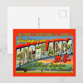 Vintage Highlands NC Birthday Postcard Feestdagenkaart (Voorkant / Achterkant)