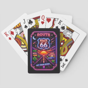 Vintage Highway 66 Americana Avonturen Uitrusting Pokerkaarten
