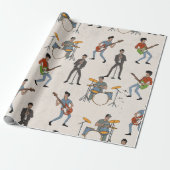 Vintage Hillbill Rockers Cadeaupapier (Uitgerold)