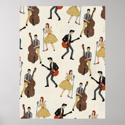 Vintage Hillbill Rockers Poster (Voorkant)