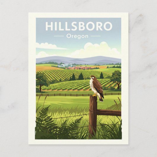 Vintage Hillsboro Oregon Briefkaart (Voorkant)