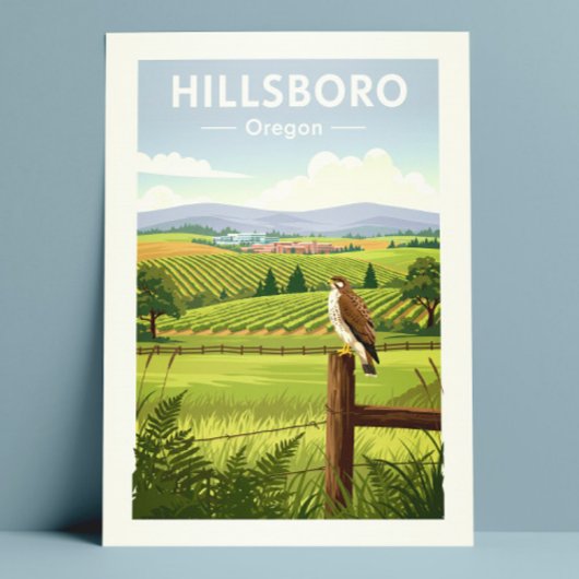Vintage Hillsboro Oregon Briefkaart