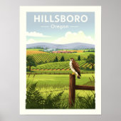 Vintage Hillsboro Oregon Poster (Voorkant)
