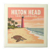 Vintage Hilton Head South Carolina Tegeltje (Voorkant)