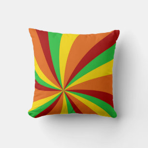Vintage Hippie Retro Stijl Draaikolken Patroon Kussen
