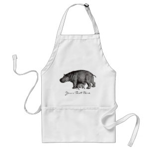 Vintage Hippo Apron Standaard Schort