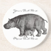 Vintage Hippo Onderzetter (Voorkant)