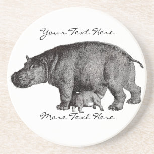 Vintage Hippo Onderzetter