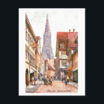 Vintage Hirschgasse, Ulm, Germany Briefkaart<br><div class="desc">This postcard is a reproduction of a vintage travel postcard showing the Hirschgasse in Ulm,  Germany.</div>
