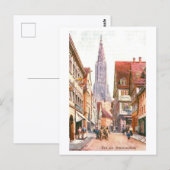 Vintage Hirschgasse, Ulm, Germany Briefkaart (Voorkant / Achterkant)