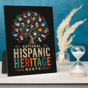 Vintage Hispanic Heritage Month Eenheidsboom Fotoplaat