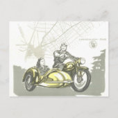 Vintage Hockenheimer Motorbike AD Briefkaart (Voorkant)