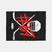 Vintage Hockey 67 Jersey Nummer Fleece Deken (Voorkant (Horizontaal))