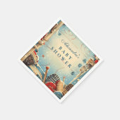 Vintage Hockey Baby Shower Servet (Hoek)