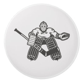 Vintage Hockey Goalie Keramische Knop