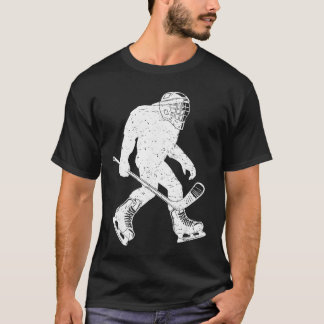 Vintage Hockey Sasquatch IJshockey Sport Grappige T-shirt